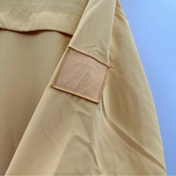 Ivory Ella Yellow Full Zip Drawstring Tie Waist Long Sleeve Hooded Jacket Sz XS - Picture 4 of 11